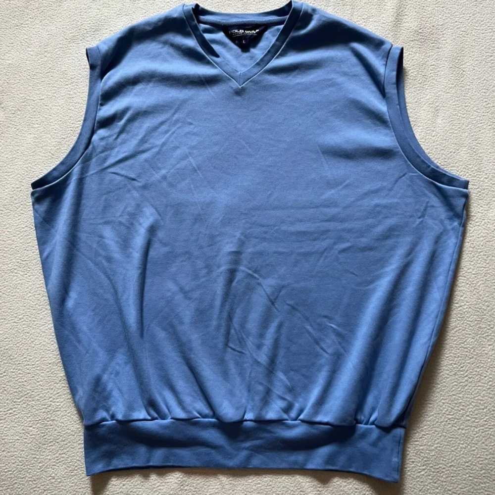Polo Golf Ralph Lauren Men's Sweater Vest Size Large Blue Embroidered